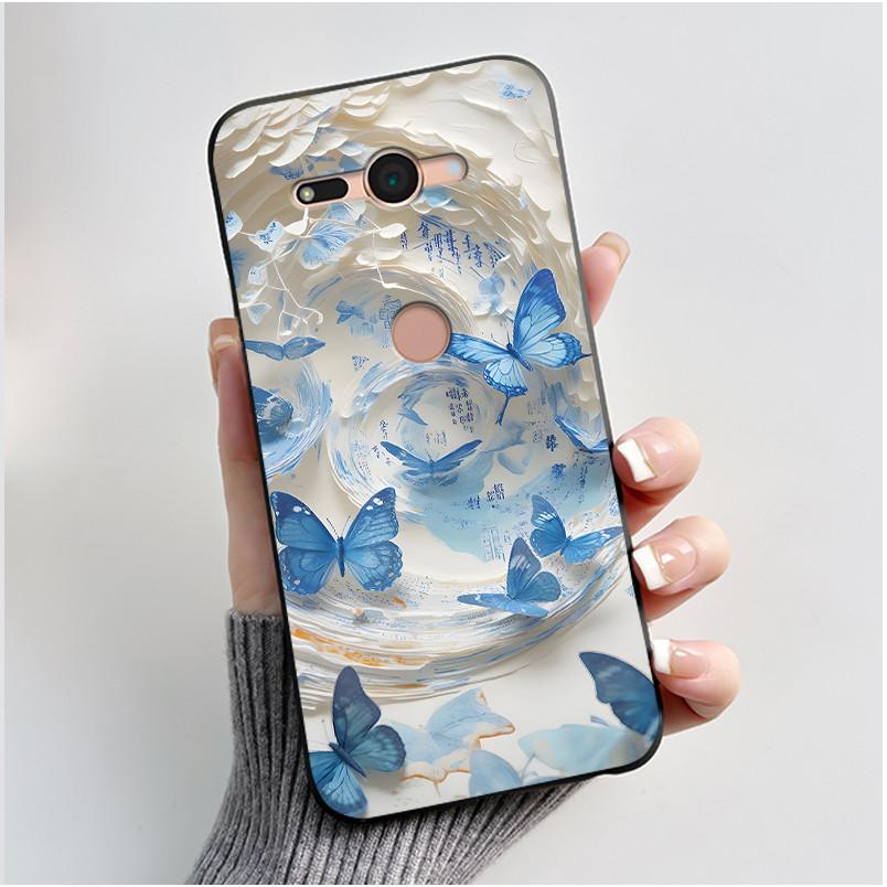 Для Sony Xperia XZ2 Compact H8324 H8314 Чехол Эстетичный Модный Милый Мультяшный Кот Ударопрочный Черный Силиконовый Мягкий Тонкий Задняя Крышка
