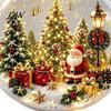 Warm LED Night Lights Glowing Christmas Story Ornament, Mini Holiday Scene in Ball Hanging Decoration, Winter Decor Light Up Acrylic Clear Pendant for