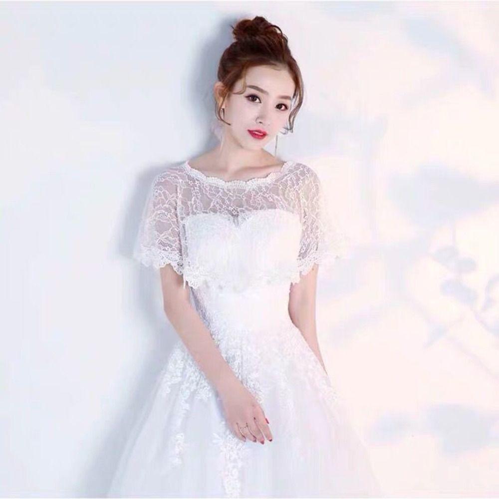 Elegant Lace Shawl Poncho Retro Fake Collar Shirt Cover Lace Neckline Shoulder Decoration