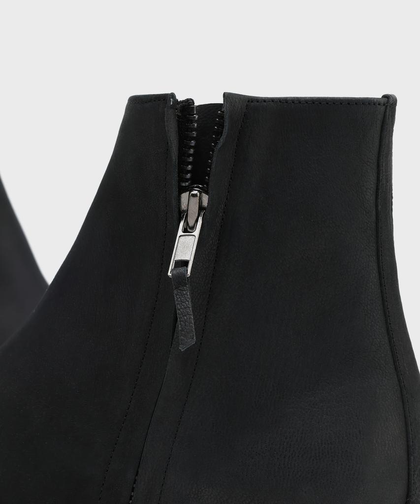 Firenze Atelier [Vibram] Minimal Semi-Square Zip-Up Boots 7430-Z [Natural Black]