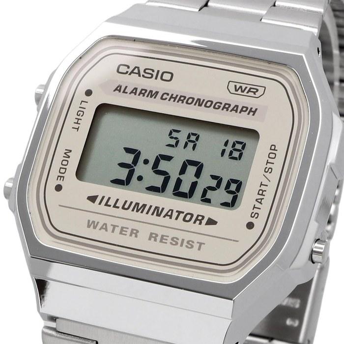 Casio Цифровые часы Винтажная серия A168WA-8AY (Серебристый x Светло-бежевый)
