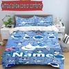 3pcs Duvet Cover Set (1*Duvet Cover + 2*Pillowcase, Without Core), Custom Name Care Bears Pattern Bedding Set, Home Bedroom Decor Gift