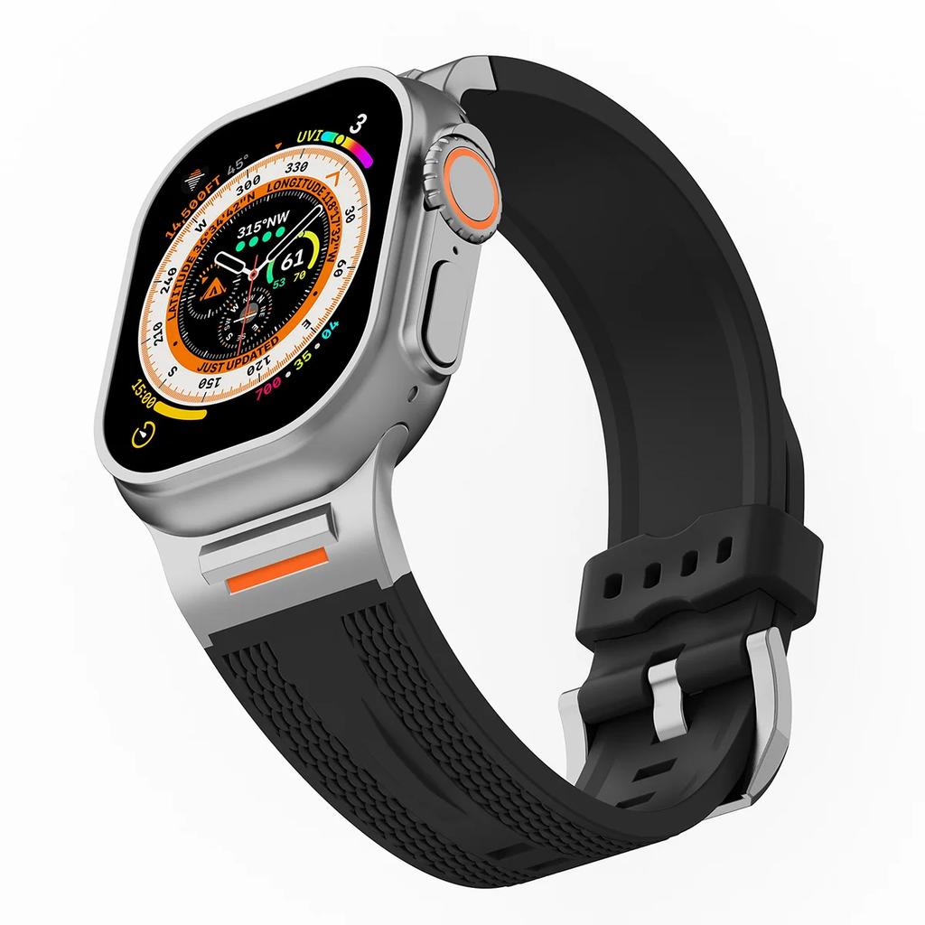 Силиконовый ремешок для Apple Watch Band Ultra 3/2 49мм 46 42 45мм 44мм Спортивный ремешок для Iwatch Серии 11 10 9 8 7 6 SE 5 4 3 Браслет