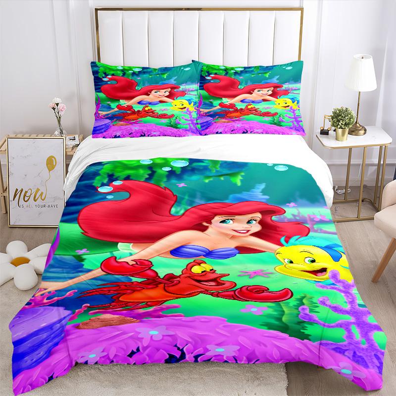 Underwater Mermaid Adventure Print 3Pcs Bedding Setduvet Cover With 2 Bedropillowcase Home Birthday Gift
