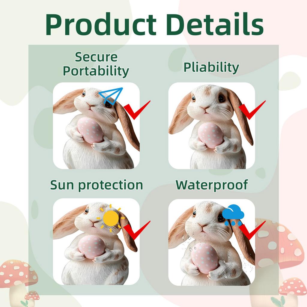 Креативный садовый колышек в виде кролика и яиц для фестивального уличного украшения, вставка для газона, сезонное украшение для двора, ПВХ-аксессуар