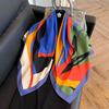 Square scarf 91CM large square scarf imitation silk satin scarf temperament women's shawl scarf headscarf windproof silk scarf thin