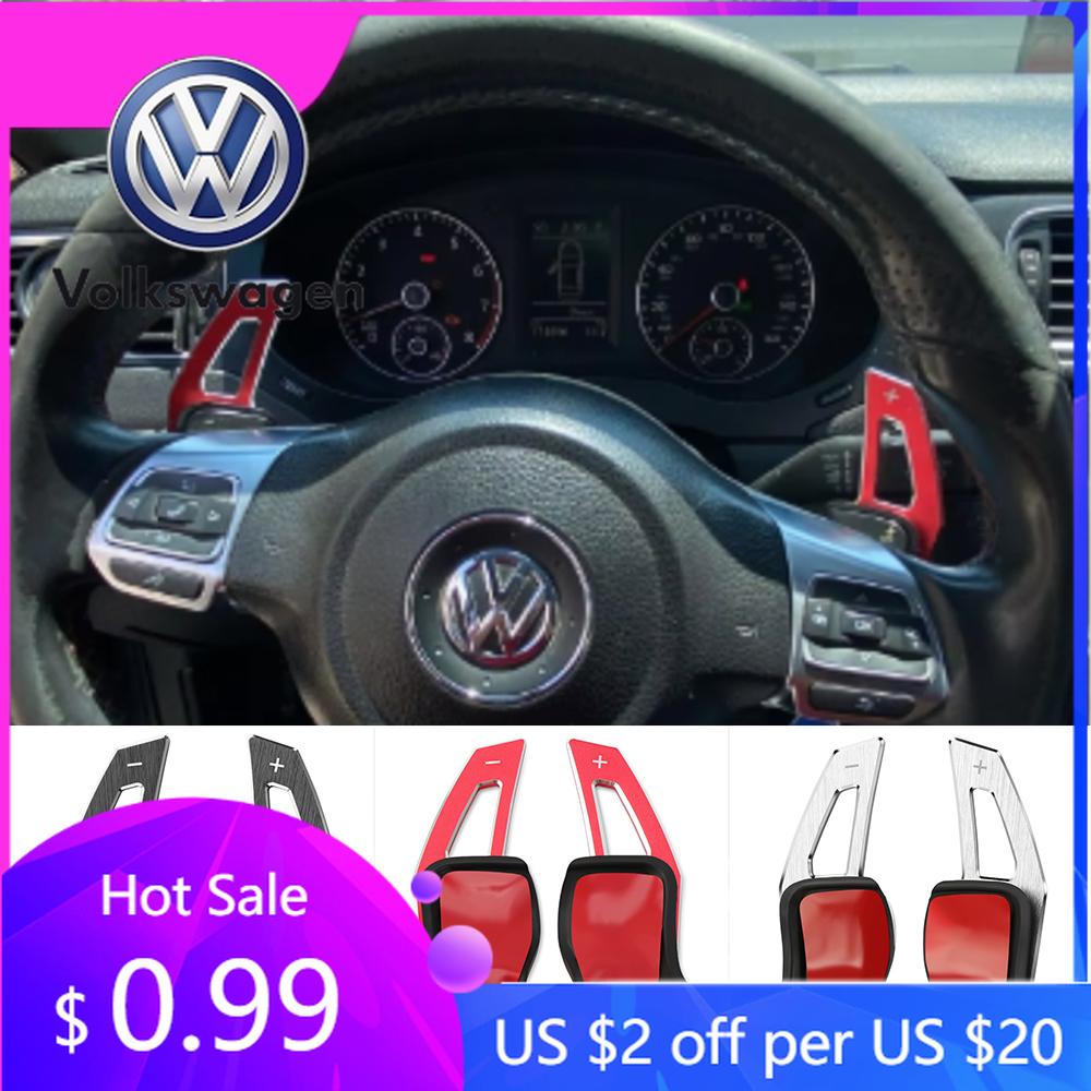 WGLRK1 2026 Hot For Volkswagen VW DSG Steering Wheel Paddle Extension Shift Cover For VW Golf 5 6 MK6 GTI R Jetta MK5 Passat B6 B7 CC P