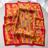 Fashion Printed Square Scarf For Women Imitation Silk Scarves Bandanas Luxury Hijab Neckerchief Hair Band Elegant Shawl Wraps