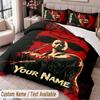Custom Name Text 3Pcs Bedding Set Friday the 13th Jason Voorhees Duvet Cover And Two Pillowcases