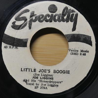 7-дюймовая пластинка JOE LIGGINS & HIS HONEYDRIPPERS - Little Joe's Boogie / Daddy On My M SP379 Specialty Ямайский джаз Б/У