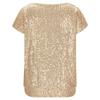 Short Sleeve Sequin Tops For Women V-Neck Sparkly Tank Tops Dressy Glitter Top Blouses