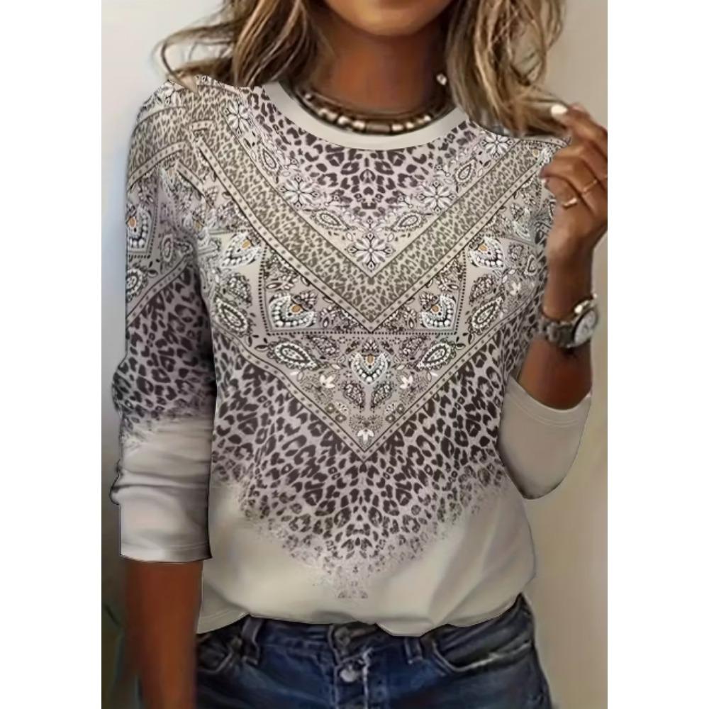 Women's Cat Print Loose Oversized Casual V Neck Long Sleeved T-shirt Top Streetwear Oversized O-Neck Vest