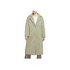 Embroidered Logo Trench Coat With Collar And Snap Buttons Women Outerwear Olive-Green DR0550-351