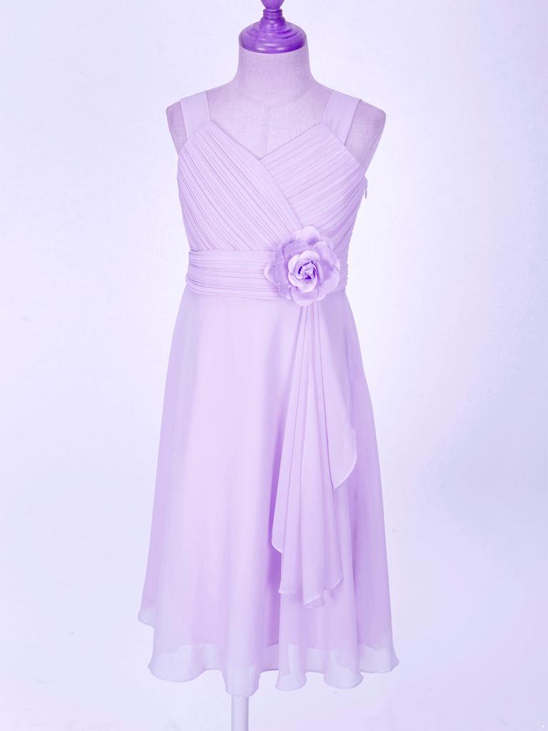 Chiffon Sleeveless Flower Girl Dress Kids Junior Bridesmaid Wedding Party Gown Formal Dresses