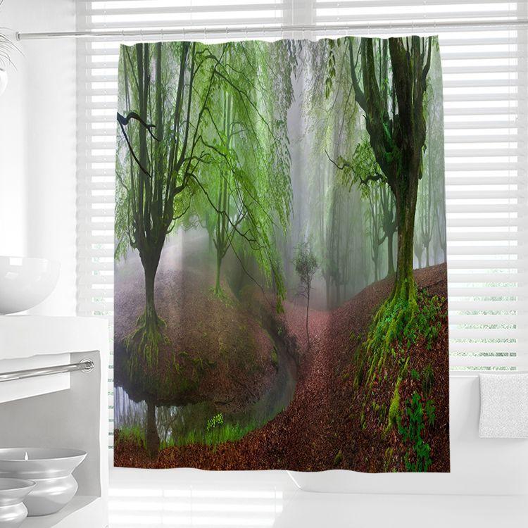 JINRUN Bathroom Thickened Waterproof Curtain Mildew Proof Shower Curtain Shower Partition Curtain Shower Curtain Bathroom Curtain Free Perforation