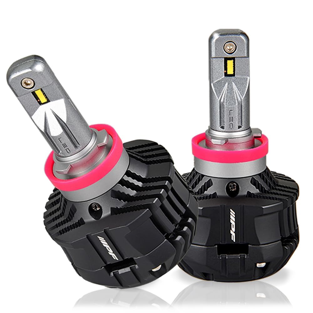 Базовая светодиодная лампа IPF для противотуманных фар H8 H11 H16, общий тип, интегрированный блок управления, глубокий желтый, экстремально желтый, 2400 К, 5200 люмен, модель M с высокими характеристиками