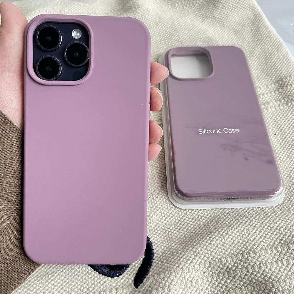 Multi-color Apple Original 16 Pro Max Phone Case, Soft Silicone for Apple 16 15 14 13 12 Full Wrap Shockproof, Anti-slip Phone Case