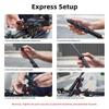 Camera Clamp With 360 Adjustable Arm And Double Ball Head Mount For Motorcycle Biking Action Camera Accessories