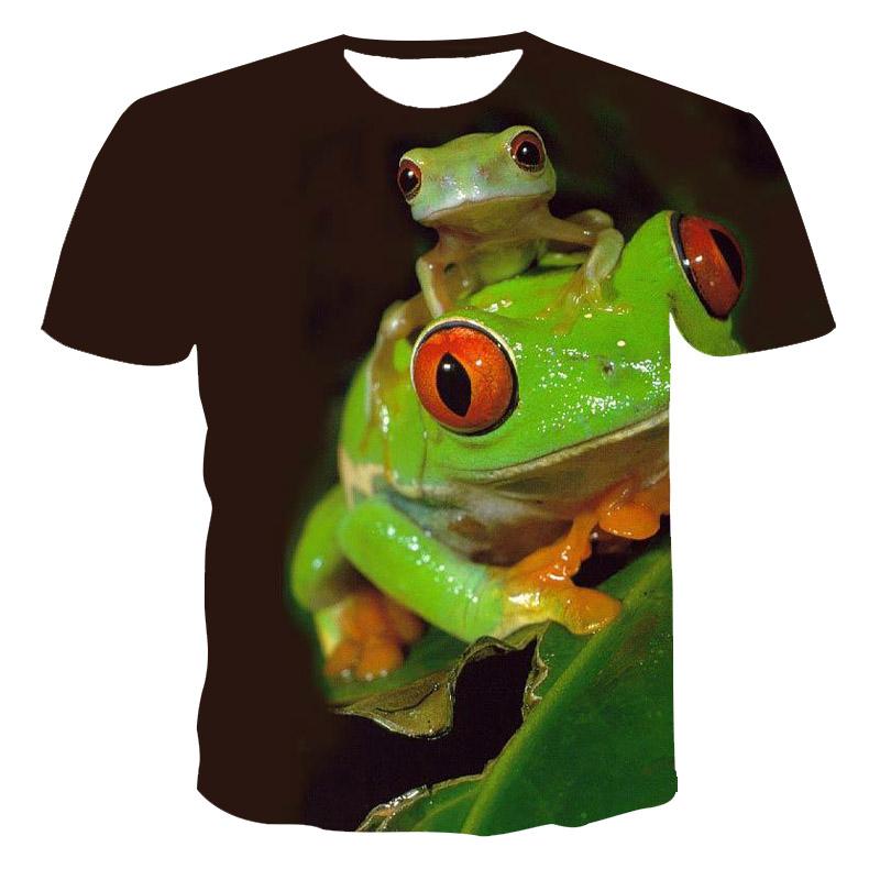 Summer 3D Funny Tree Frog Graphic T Shirts For Men Fashion Casual Animal Print T Shirt Personality Interesting Trend T-shirt