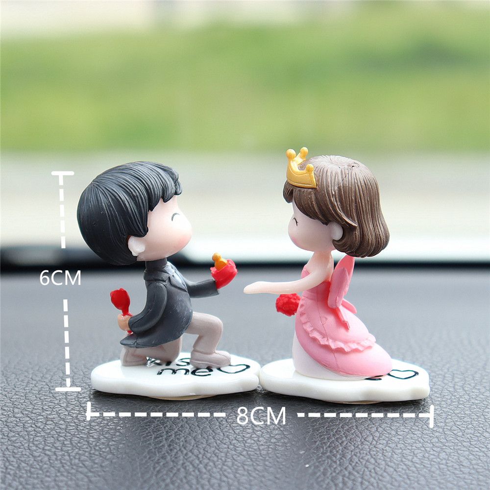 Girl Boy Home Decor Couple Car Air Vent Statues Perfume Clip Decor Miniatures Car Ornaments