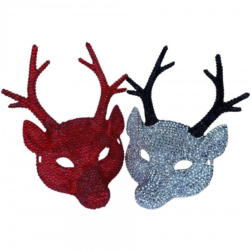 Halloween Deer Mask With Faux Masquerade Party Costume Props