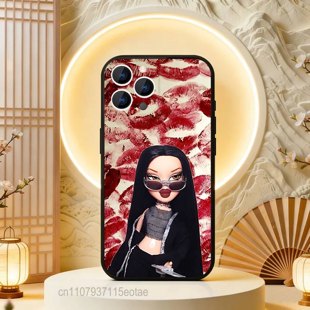 Fashion B-Bratz DollS Black Soft Case For iPhone 17 13 14 15 11 16 12 Pro Max Pro Max Plus E Air Mini Phone Cover Shell