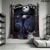 Jack Skellington Halloween Tshirt Tapestry Background Cloth Fashion Print Wall Decoration Atmospheric Background Cloth Wall Covering Decoration