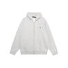 Polo Zip-Up Hoodie Men Hoodies Gray 710813297-002