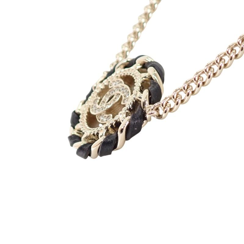 CHANEL  ABG722B22896 Necklace Champagne Gold metal/leather Women