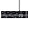 Satechi Slim W3 Wired Backlit Keyboard with US Layout Numeric Keypad with MacBook Mac iPad Pro and USB-C (Compatible Pro, iMac, Mini, Later) (3 Zones)