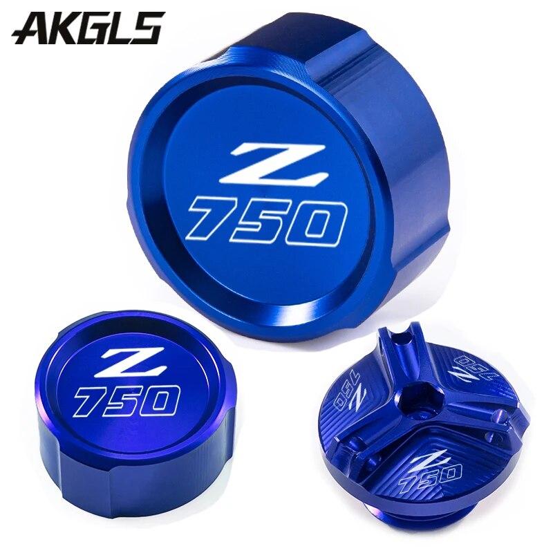 Для KAWASAKI Z750 z 750 Z750/S 2005-2012 мотоцикла, передняя и задняя крышка масляного бака тормоза, крышка резервуара и детали крышки маслозаливной горловины