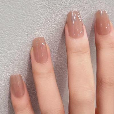 Накладные ногти Press on Nails Nude Full Cover Acrylic Jelly Medium Накладные ногти для женщин и девочек 24 шт.