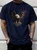 Unisex Soft Cotton Short Sleeve Tee Majestic Spread Wing Bald Eagle Graphic Crew Neck Loose Casual Outdoor Street Daily Wear Top