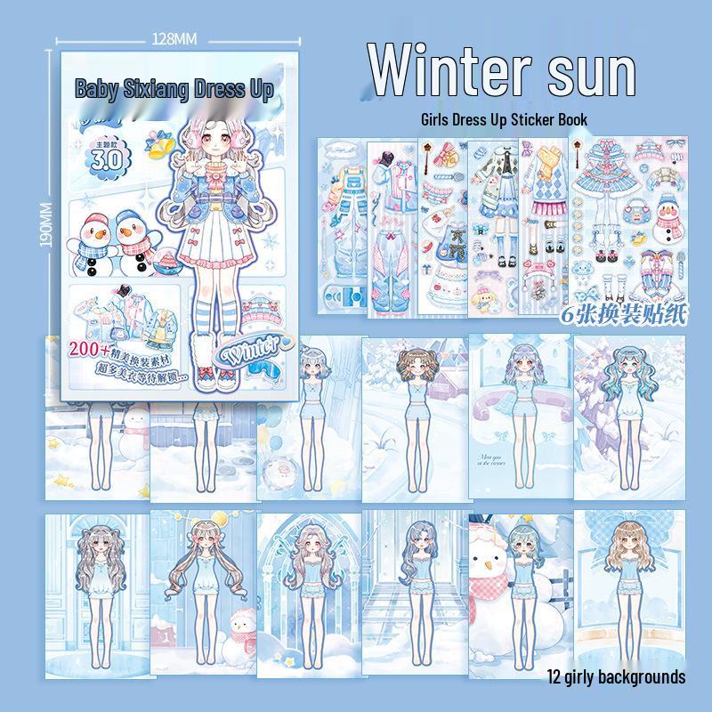 Xinmo Dress-Up Game Sticker Book: Energetic Princess Makeup for Little Girls