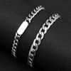 Браслет Кубинская цепь из нержавеющей стали для мужчин Хип-хоп Минималистичный стиль Рельефный браслет Простые украшения из титановой стали Оптом