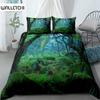 Комплект Jungle Lagoon King Queen Double Full Twin Single Size Duvet Cover Pillow Case Постельное белье Комплект