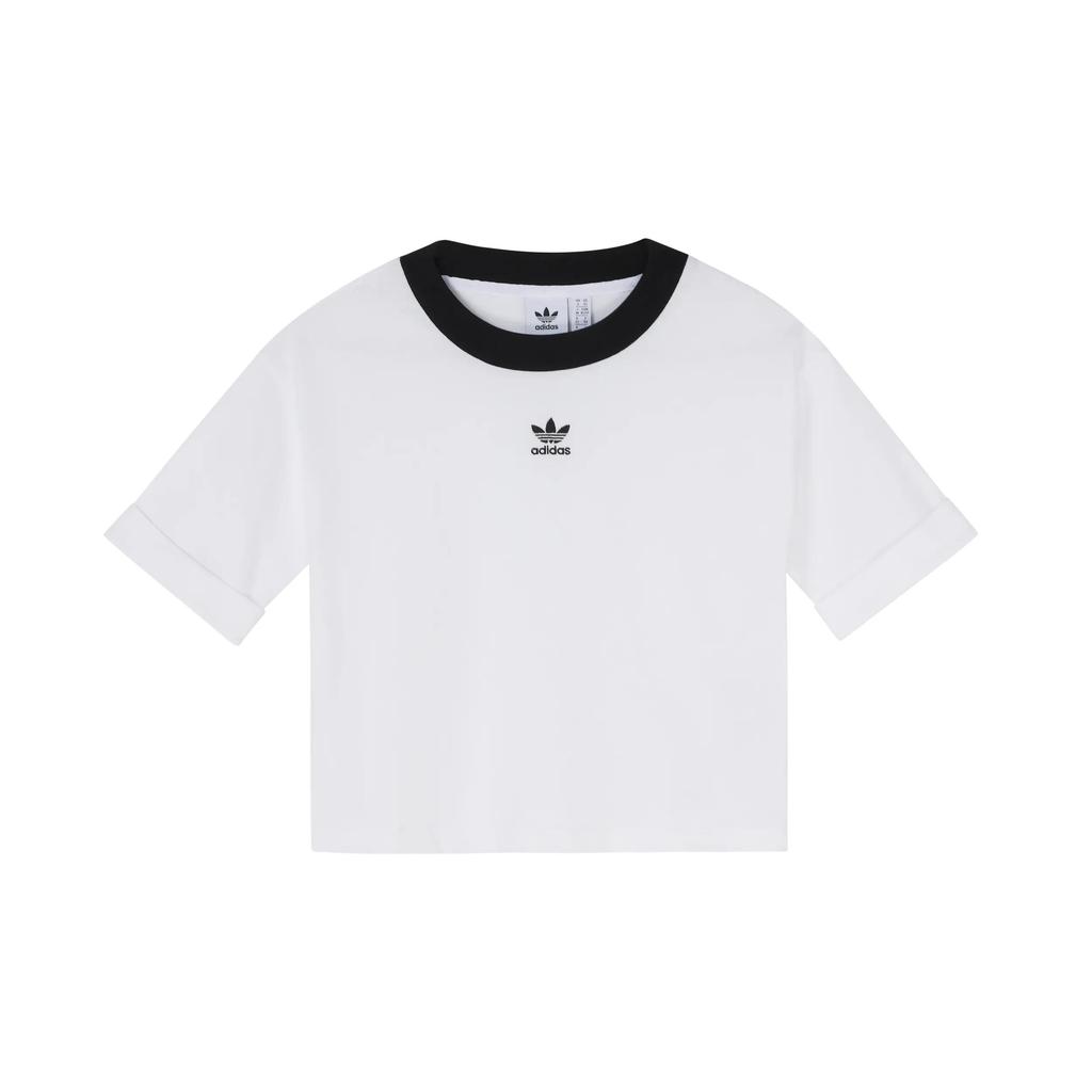 Adidas Originals Crop Tops Women's Crew Neck Moderate (Unisex) Crop Tops FM2556