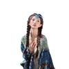 Ethnic style shawl Yunnan Lijiang West Sichuan travel wear Xinjiang Xizang knitted cape cape outside scarf women
