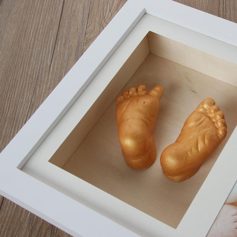 Форма для детской руки, ног, фоторамка с принтом, DIY 3D комплект для литья из гипса, стерео клон, отпечаток руки, след, мемориал, запись для выращивания