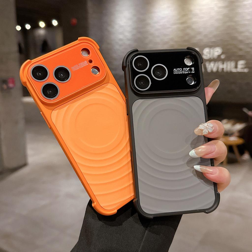 Жидкий силикон большое окно, подходит для iPhone17promax волна магнитное всасывание четыре угла защита от падения чехол для мобильного телефона Apple 16