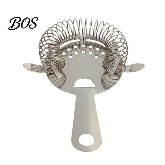 Home Bar Accessories Cocktail Strainer, Stainless Steel 4 Prong Strainer with High Density Spring, Drink Professional Bartending Tools for Bartenders