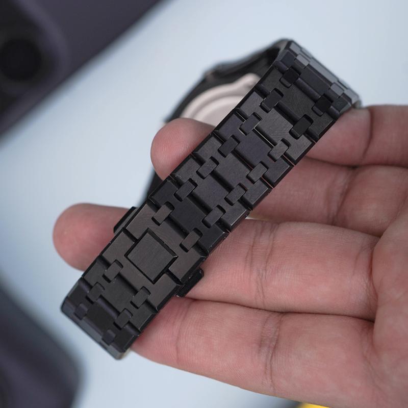 Casio Унисекс Жидкокристаллический, Аналогово-цифровой Двойной дисплей Серия 48,5 мм Фиолетовые часы GA-2100-1A1(Watch8--)
