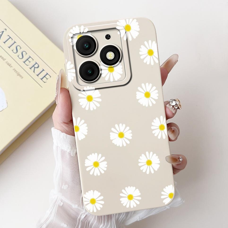 For Itel A50 Back Cover On ItelA50 A 50 Coque Funda Flower Butterfly 2024 New Women Fashion Phone Case Liquid Silicone Bumper