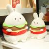 Creative Soft Burger Rabbit Doll Plush Toy Little White Rabbit Doll Children's Soothing Ragdoll Birthday Gift