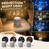 USB Проекционный Ночник с 4 Дисками-Узорами -, Снежинка, Рождество, Спорт - 10см Втыкаемая Лампа для Декора Комнаты