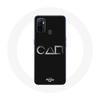 Coque Oppo A53 Squid Game logo symboles carre cercle triangle Fond Noir