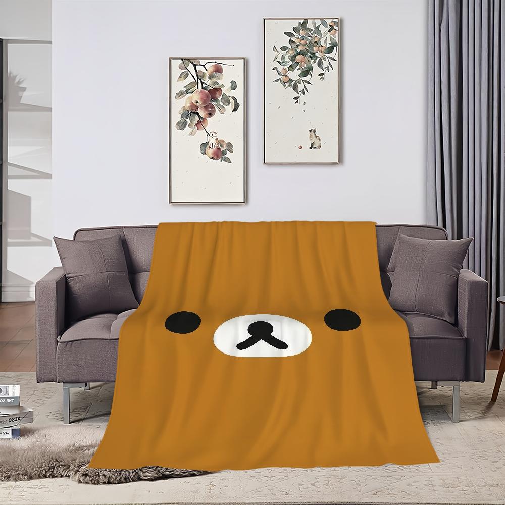 Blanket Cartoon For Soft Cute Throw Blanket R-Rilakkumas-s for Picnic Bed Sofa Home Bear Bedroom Cozy Warm Comfortable