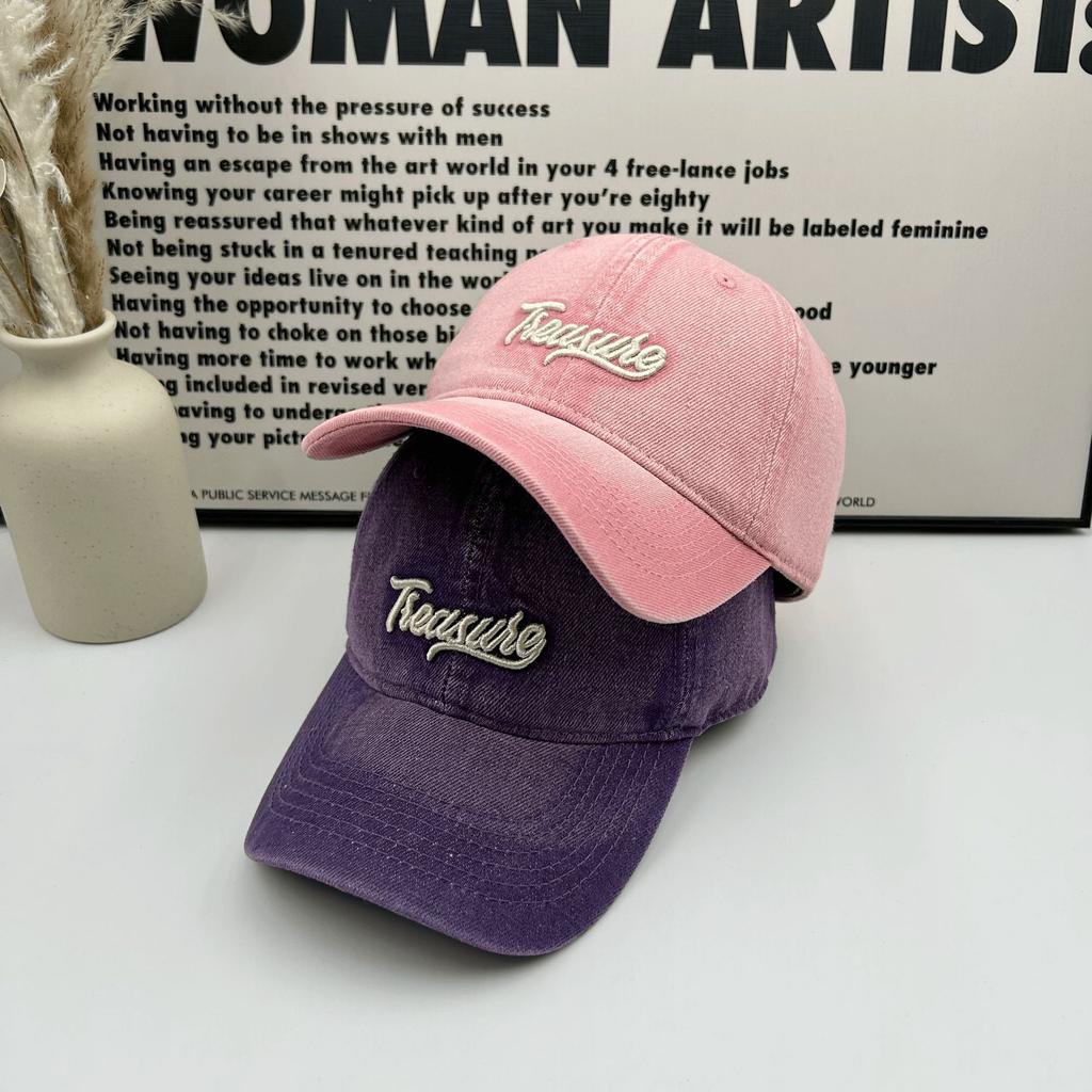 New Fashion Casual Versatile Denim Baseball Cap Men's and Women's Spring and Summer Trend Brand Letter Embroidered Cap