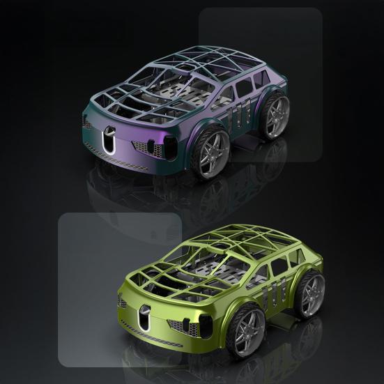 Мини-радиоуправляемая летающая машина 2-в-1 с управлением, игрушка-дрон-машина, светодиодные огни, легко летает, пульт