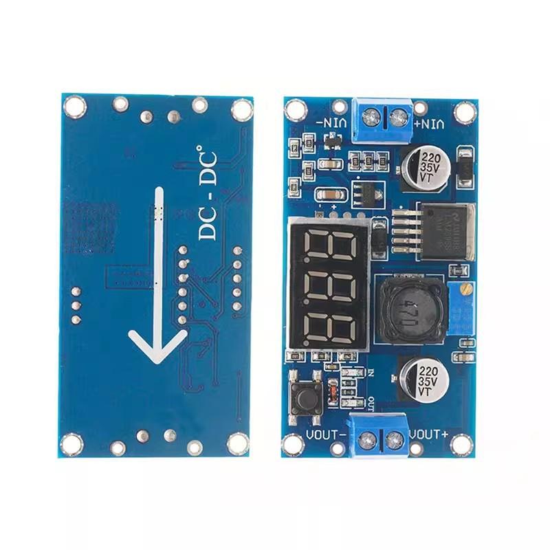 Lm2596 Lm2596S Модуль питания Светодиодный вольтметр DC-DC Регулируемый понижающий источник питания Цифровой дисплей 24 В на 12/5/3,3 В